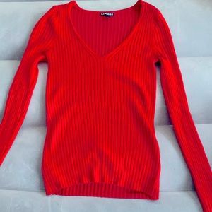 Red,long sleeve shirt,brand-express,size-small